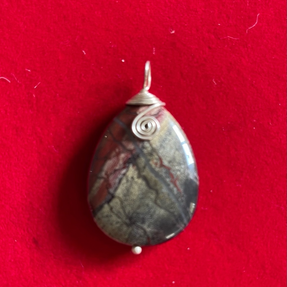 Natural Red Jasper Pendant